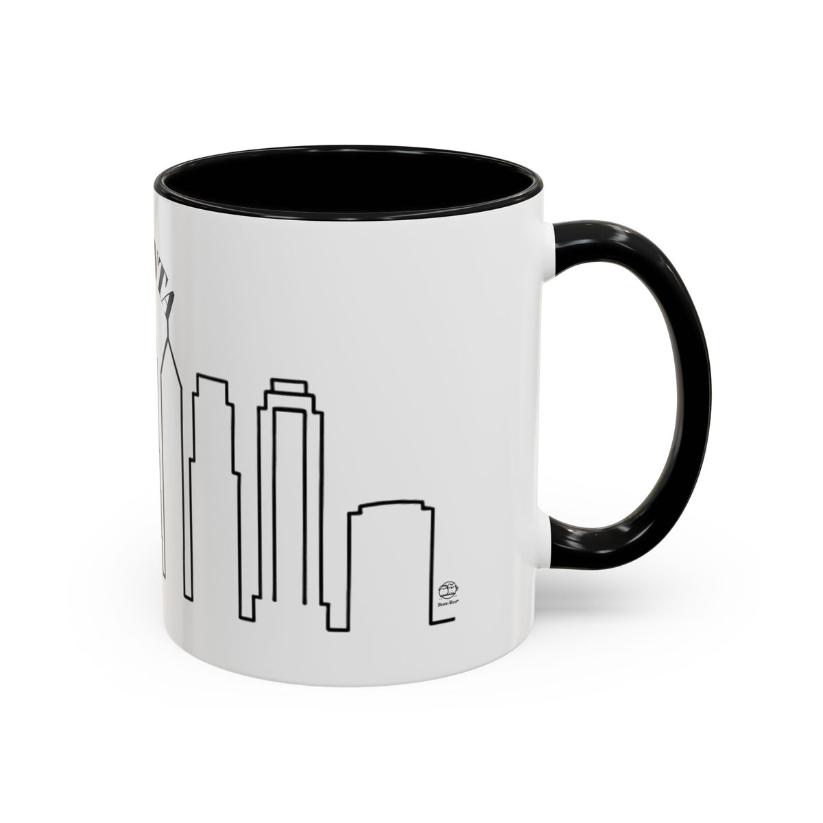 Atlanta Skyline Mug | City Outline Coffee Cup, Black Accent