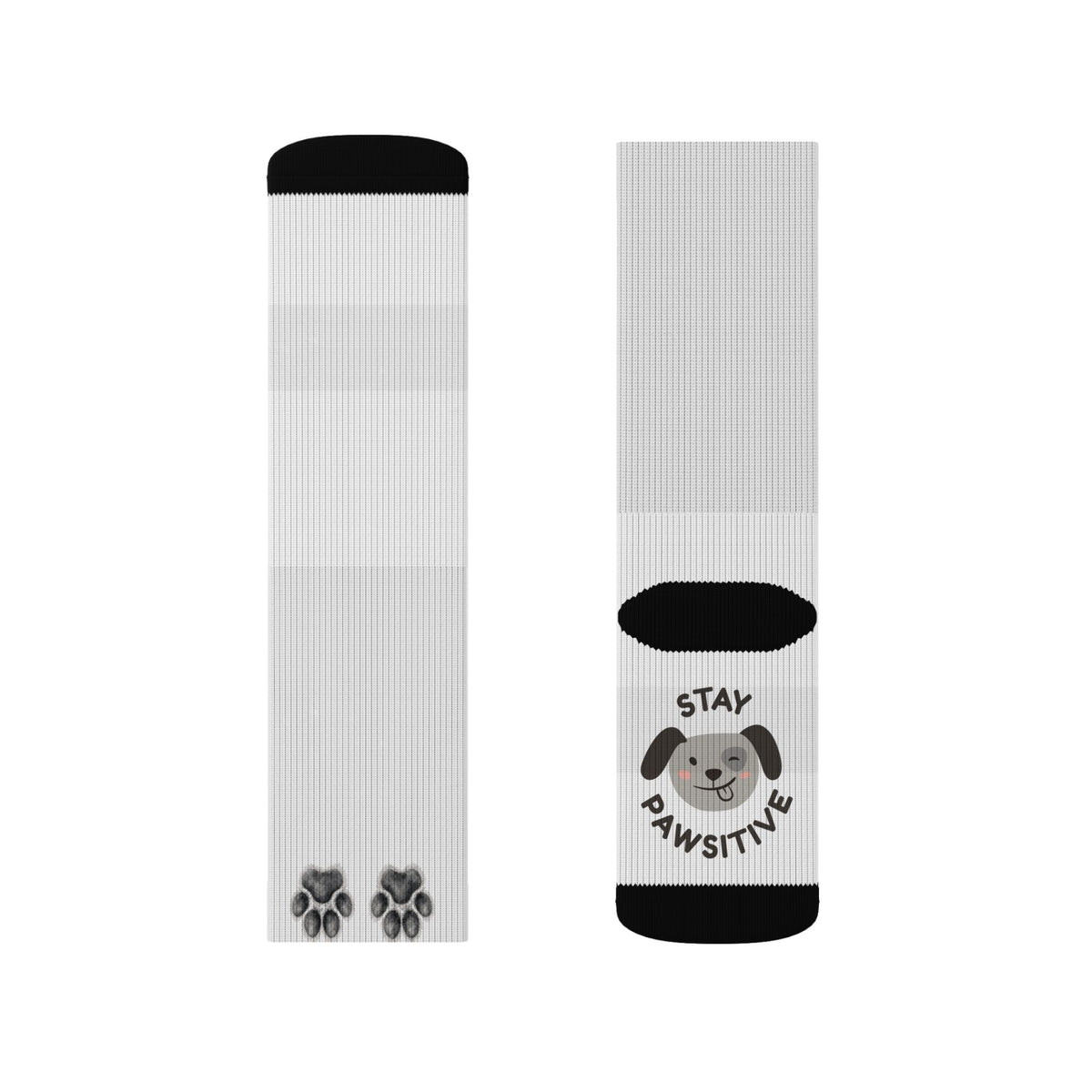 Cute Dog Paw Print Socks | Stay Pawsitive Design- Bestie Best Collection