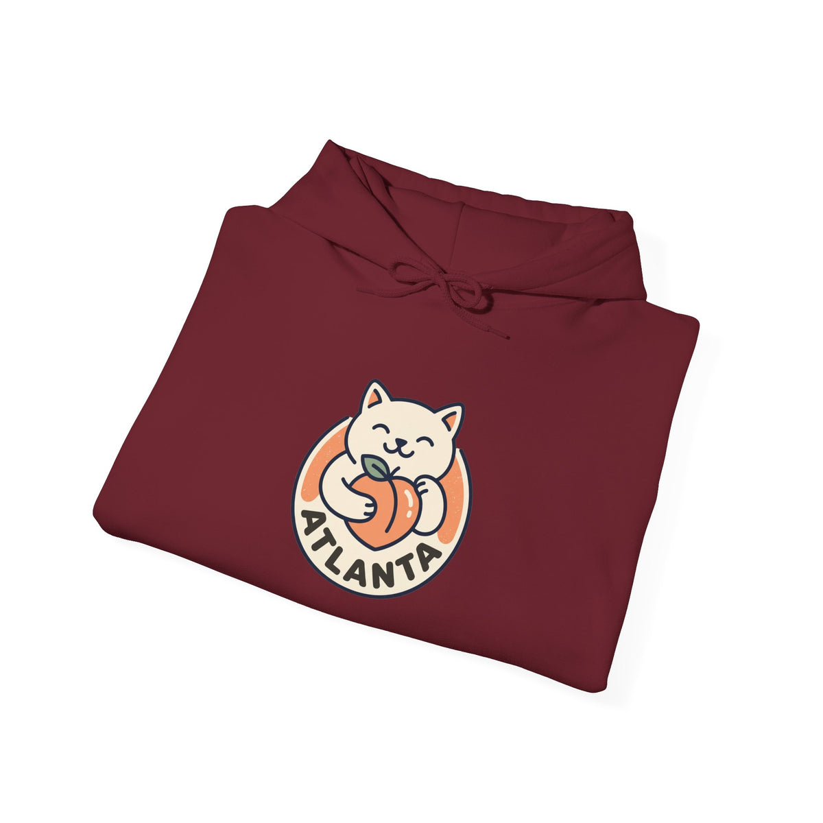 Atlanta Cute Cat Logo Hoodie |  Peachy Cat Ring Pullover