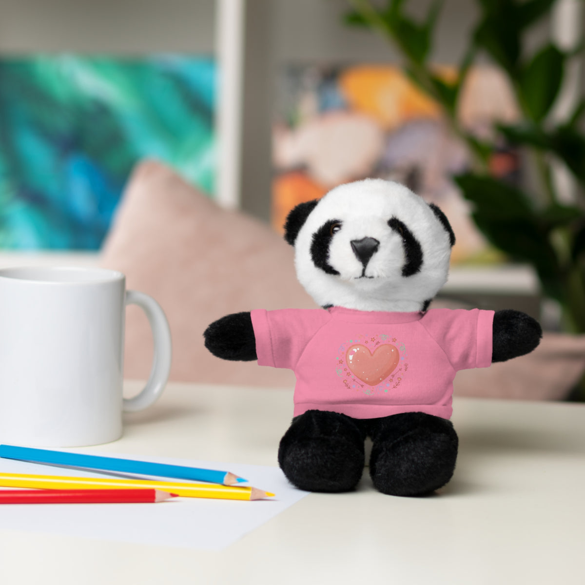 Plush Companion with Heart Stuffed Animals with Tee