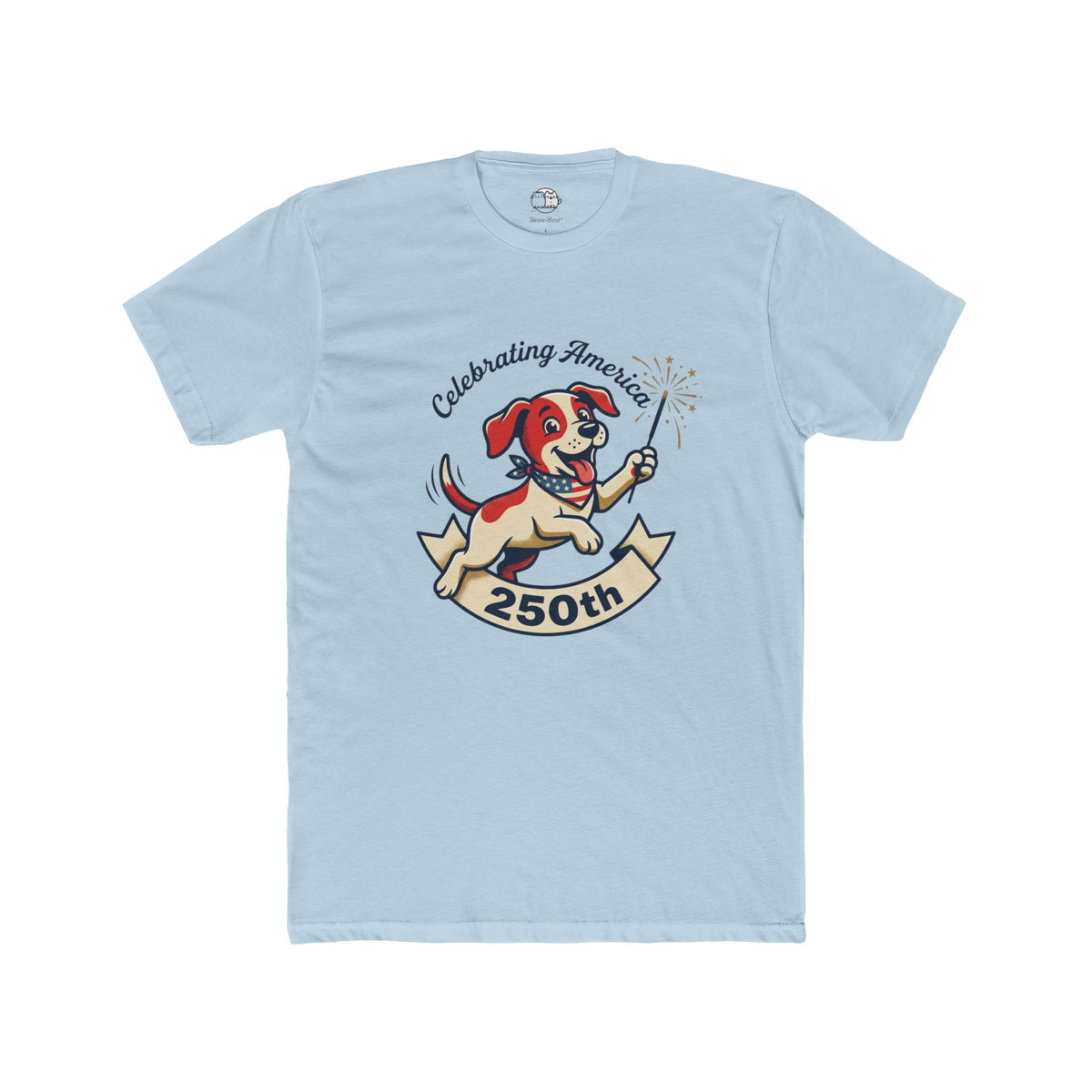 Patriotic Dog Mascot 250th Tee | Celebrating America T-Shirt