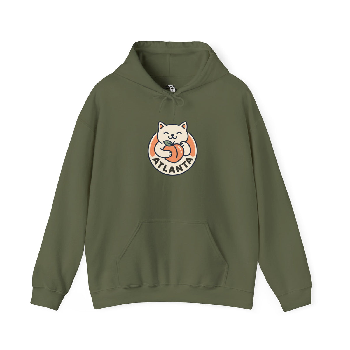 Atlanta Cute Cat Logo Hoodie |  Peachy Cat Ring Pullover