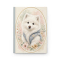 Fluffy Samoyed Puppy Portrait Journal | Hardcover Notebook, Bestie Best Journal Collection