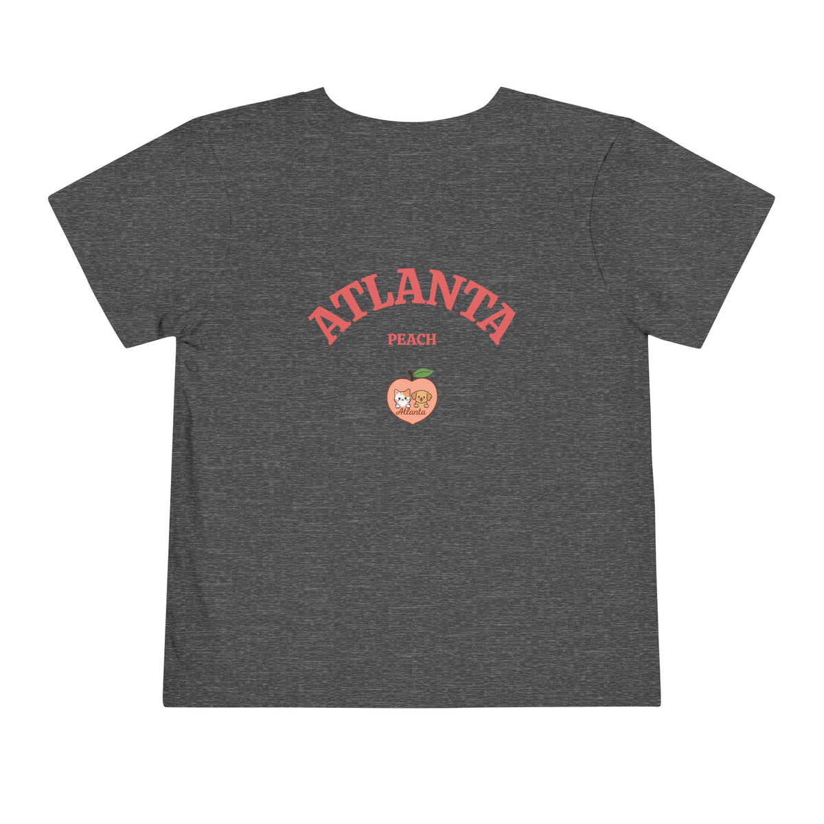 Kawaii Cats Peach Circle Toddler Tee | Atlanta Peach Back Print