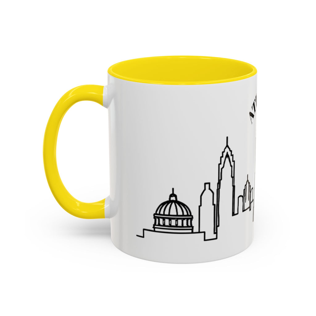 Atlanta Skyline Mug | City Outline Coffee Cup, Black Accent