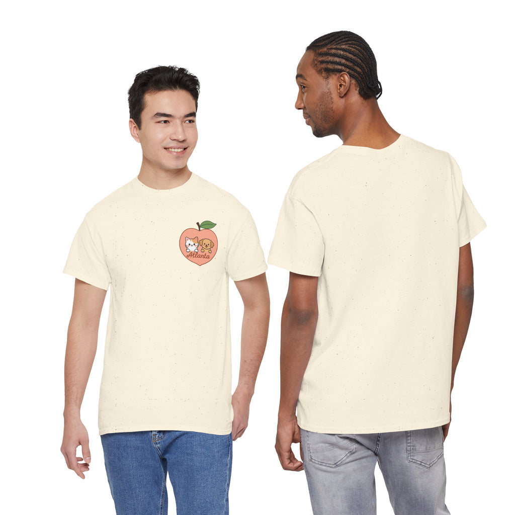 ATLANTA Peach Kitten & Doggie Tee | Cute GA Peach Illustration T-Shirt