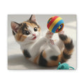 Playful Calico Kitten Canvas- Nursery Decor- Baby & Kids room Decor- Gloria Collection