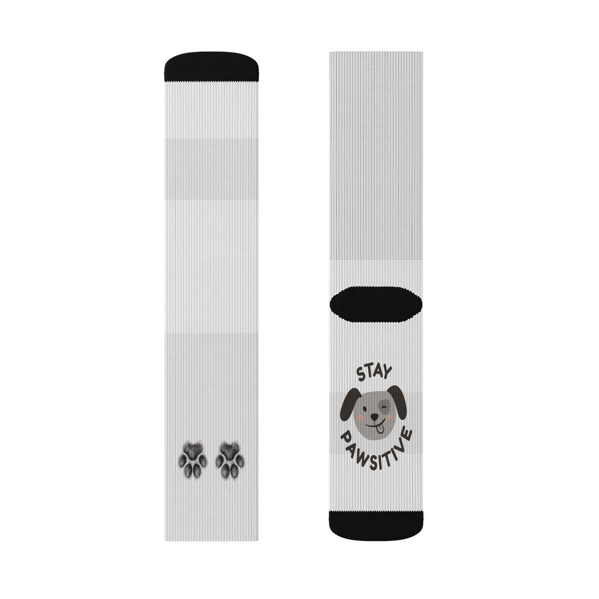 Cute Dog Paw Print Socks | Stay Pawsitive Design- Bestie Best Collection