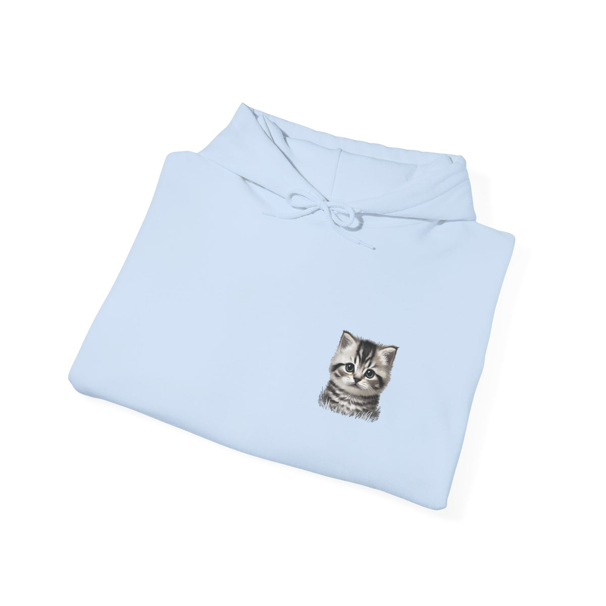 Proper Cat Portrait Illustration Hoodie | Small Chest Print, Bestie Best Collection