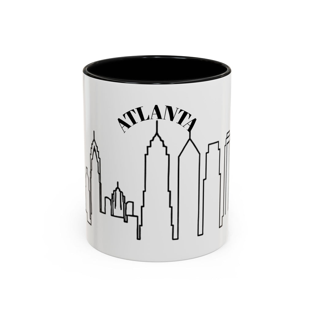Atlanta Skyline Mug | City Outline Coffee Cup, Black Accent