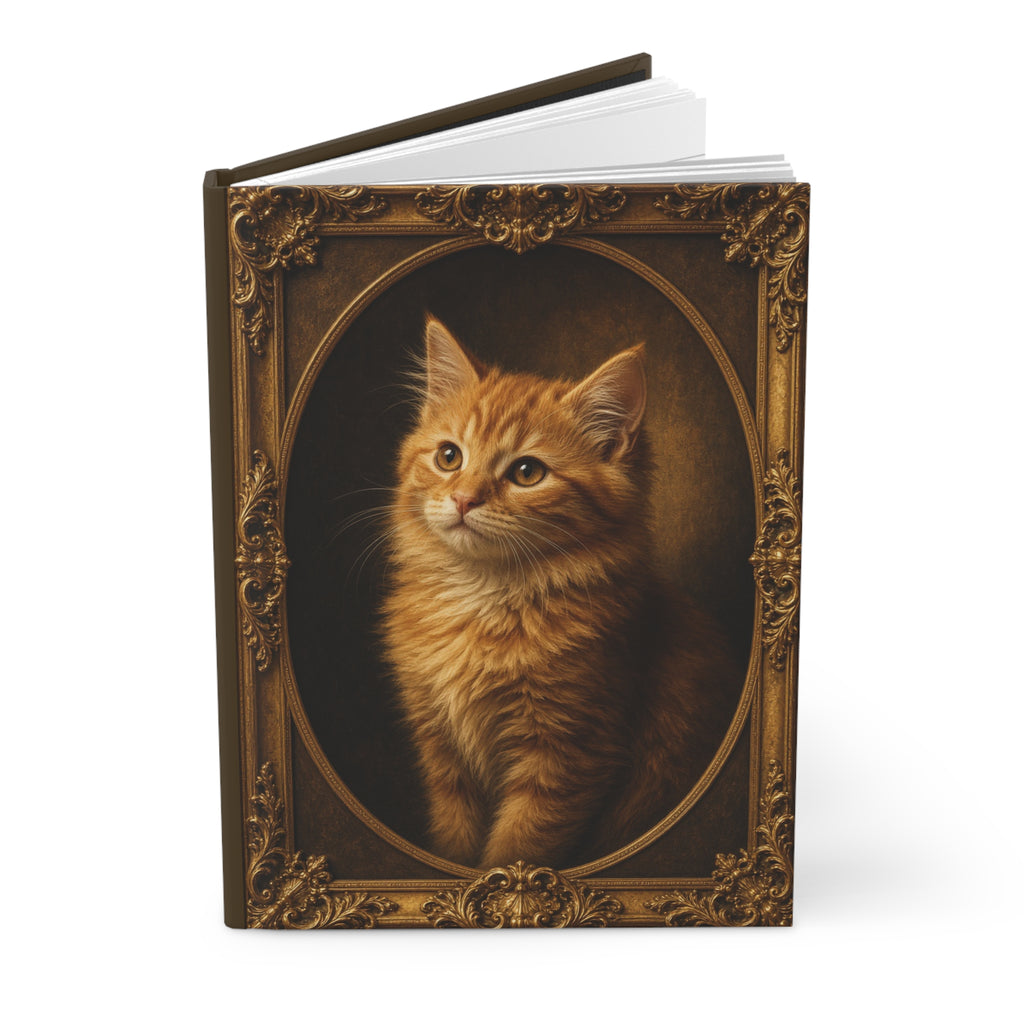 Regal Orange Tabby Portrait Hardcover Journal | Lined Notebook- Vincent Bestie Best Collection