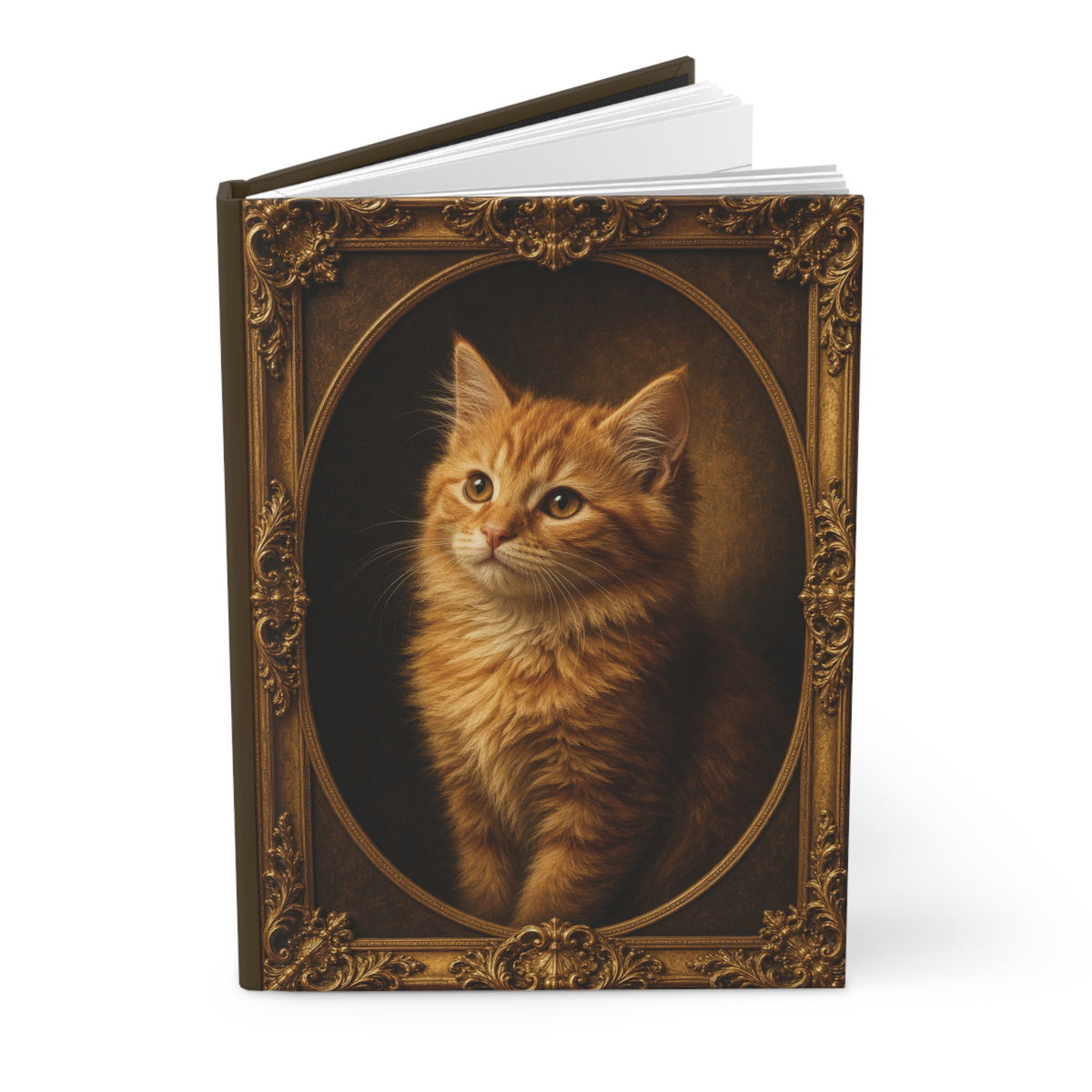 Regal Orange Tabby Portrait Hardcover Journal | Lined Notebook- Vincent Bestie Best Collection