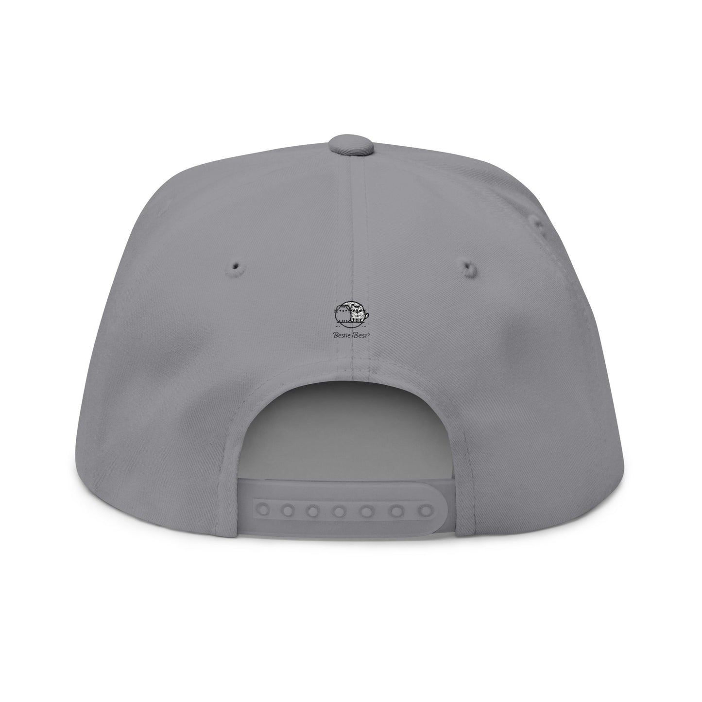 Cute Kitten Embroidered Flat Bill Cap | Small Tabby Cat DIEGO Collection