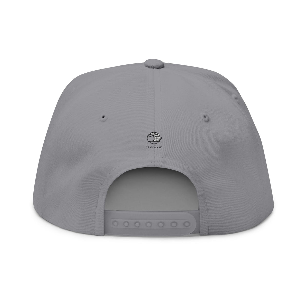 Cute Kitten Embroidered Flat Bill Cap | Small Tabby Cat DIEGO Collection