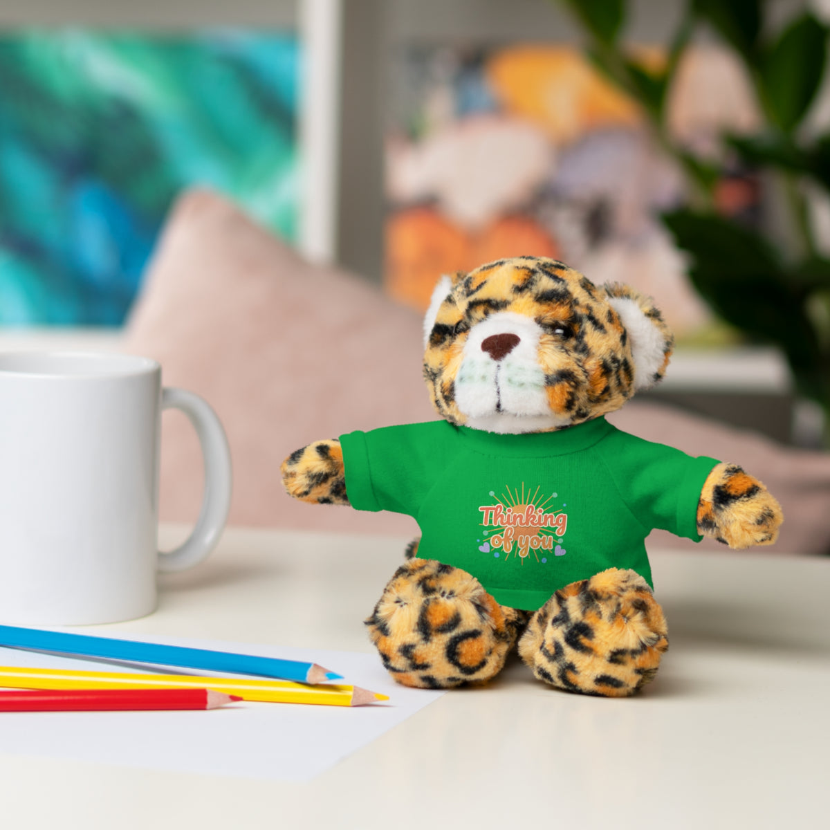 “Thinking of You” Plush Cuddly Companion- Warm Sentiment Gift Unisex