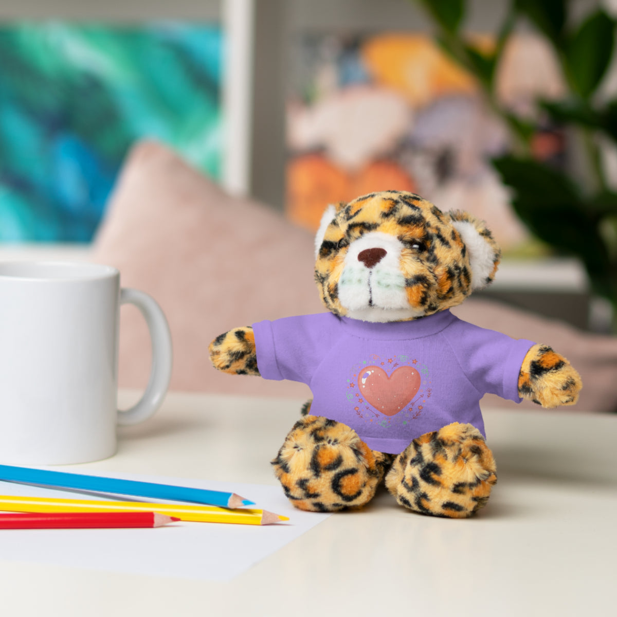 Plush Companion with Heart Stuffed Animals with Tee