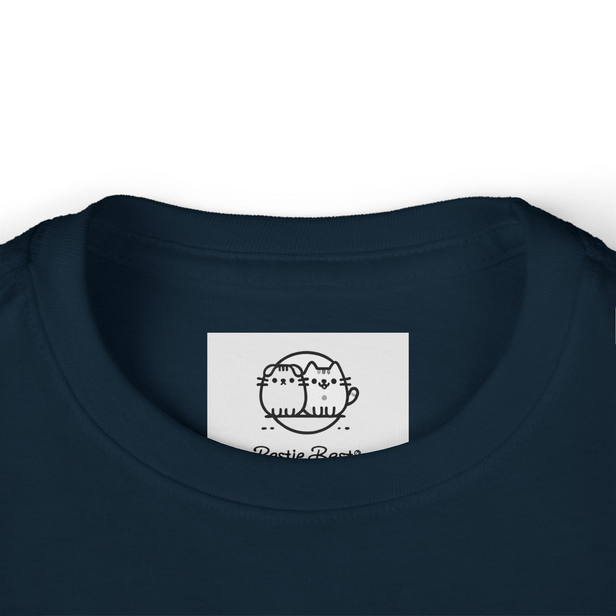 Royal Kitten Portrait Toddler Long Sleeve Tee | Crowned Cat Illustration- Orange Sherbet Collection- Bestie Best Luxury