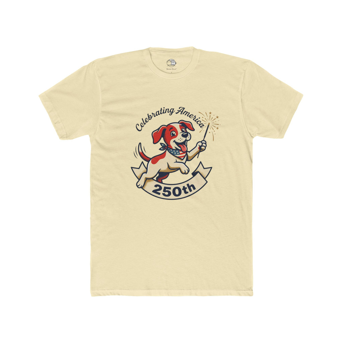 Patriotic Dog Mascot 250th Tee | Celebrating America T-Shirt