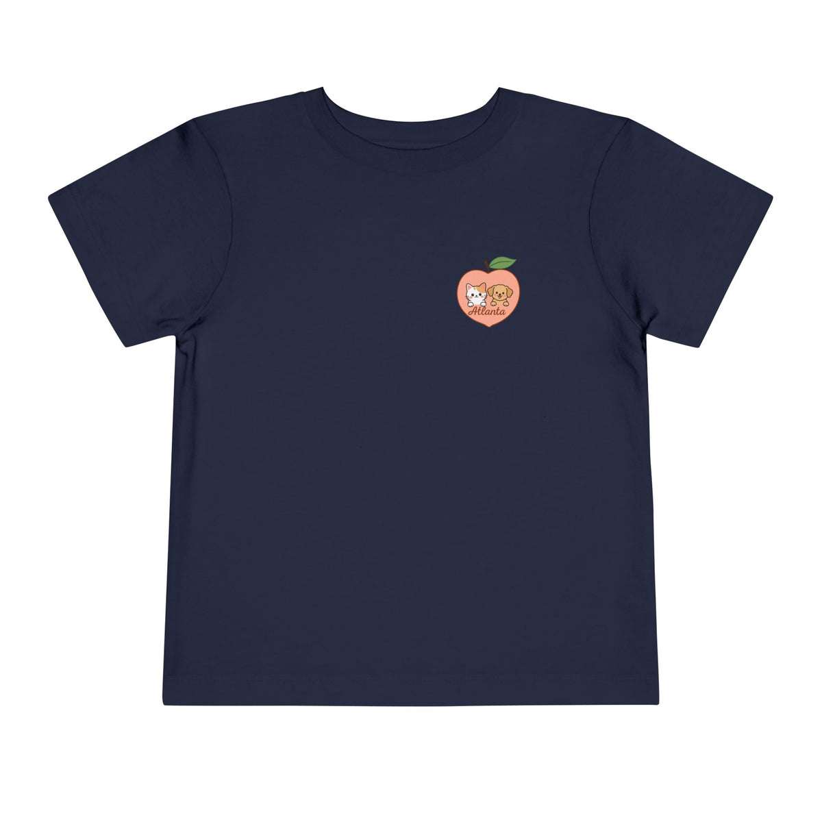 Peach Pocket Friends Toddler Tee | Cute Fruit Illustration