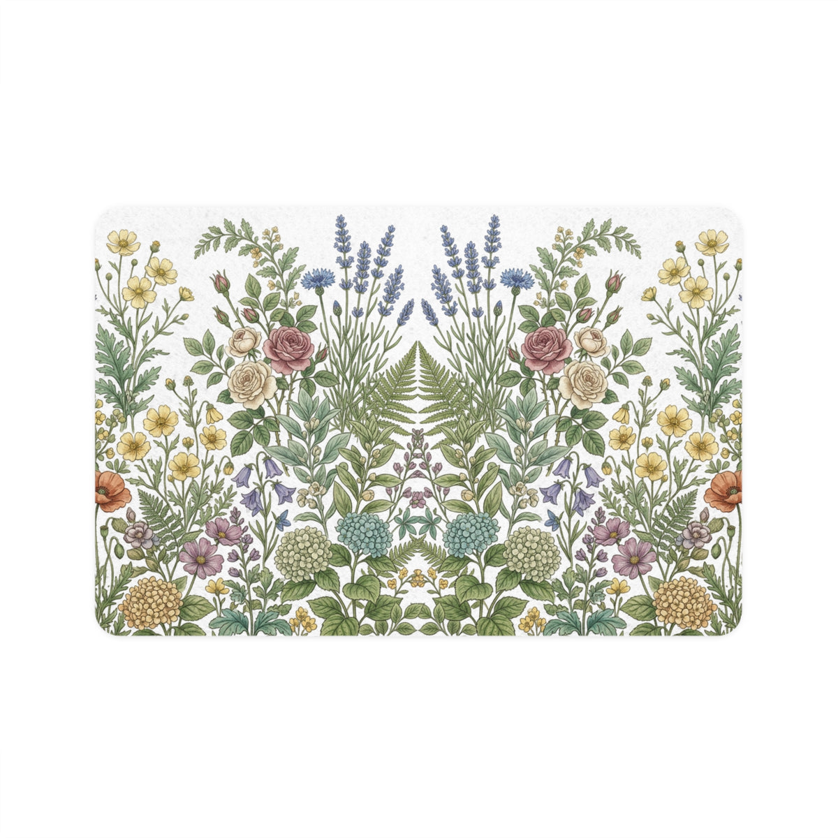 Wildflower Garden Pet Food Mat- Poppy Bestie Best Collection