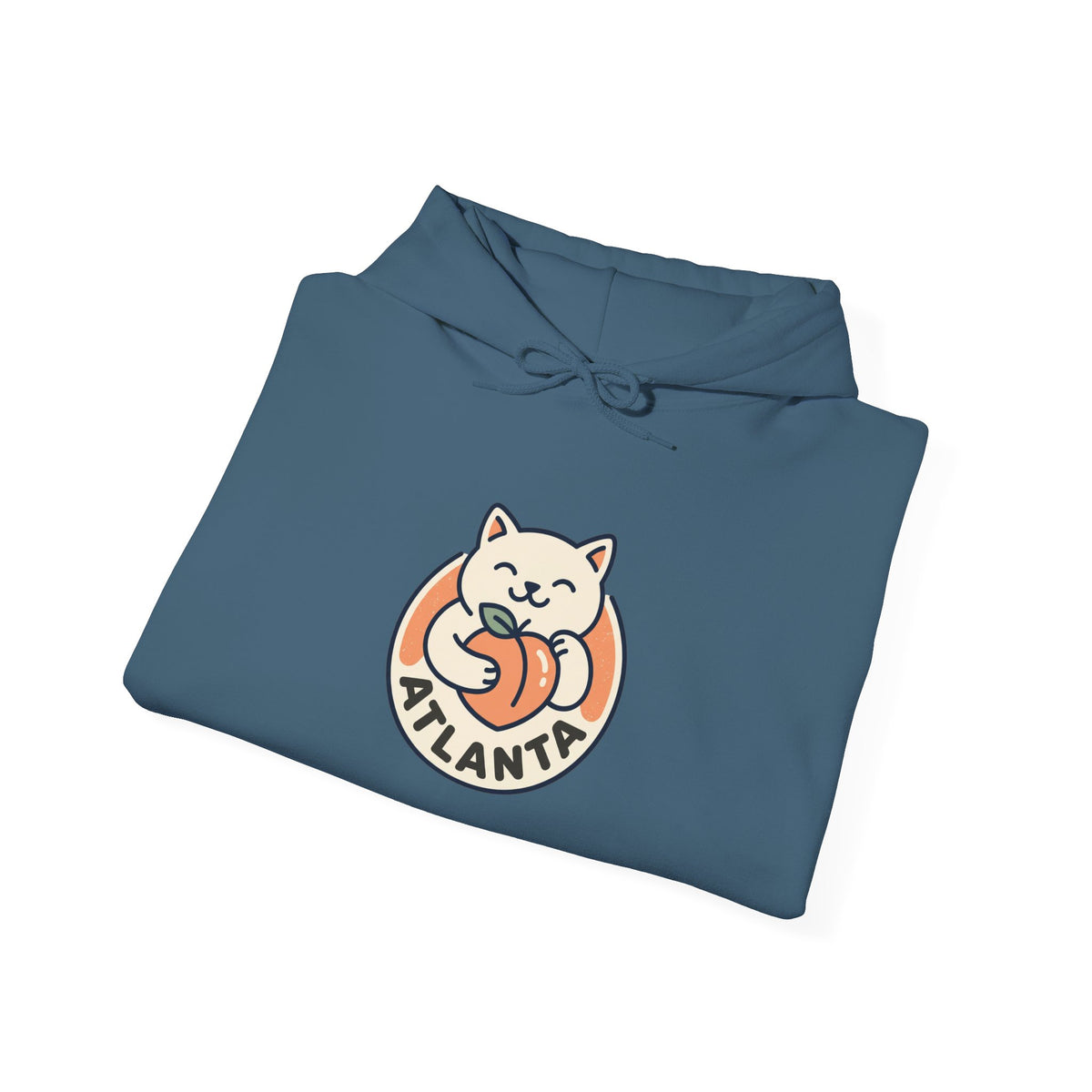 Atlanta Cute Cat Logo Hoodie |  Peachy Cat Ring Pullover