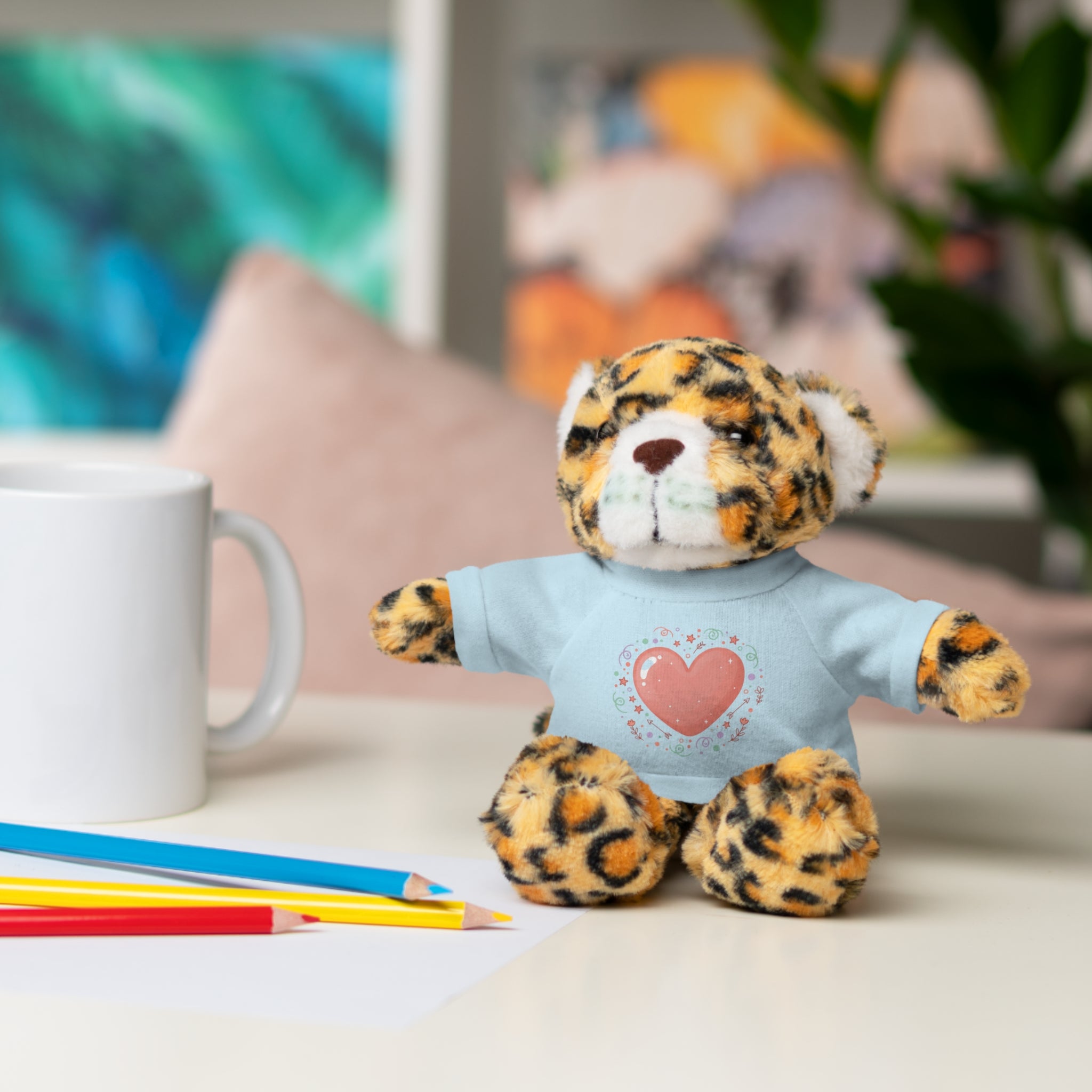 Plush Companion with Heart Stuffed Animals with Tee