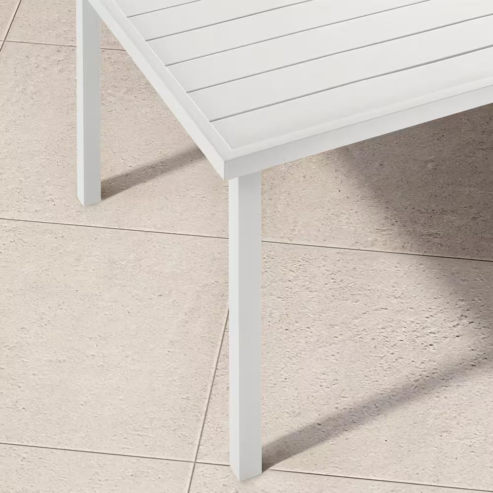 Cooper Springs White 5-Piece Aluminum Commercial Grade Sling Outdoor Dining Set