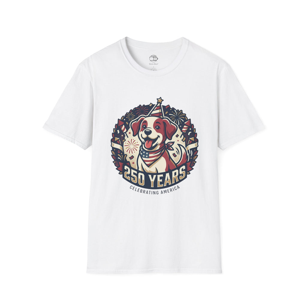 Patriotic Party Dog T-Shirt | 250 Years Celebration Tee