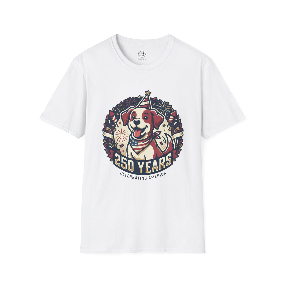 Patriotic Party Dog T-Shirt | 250 Years Celebration Tee