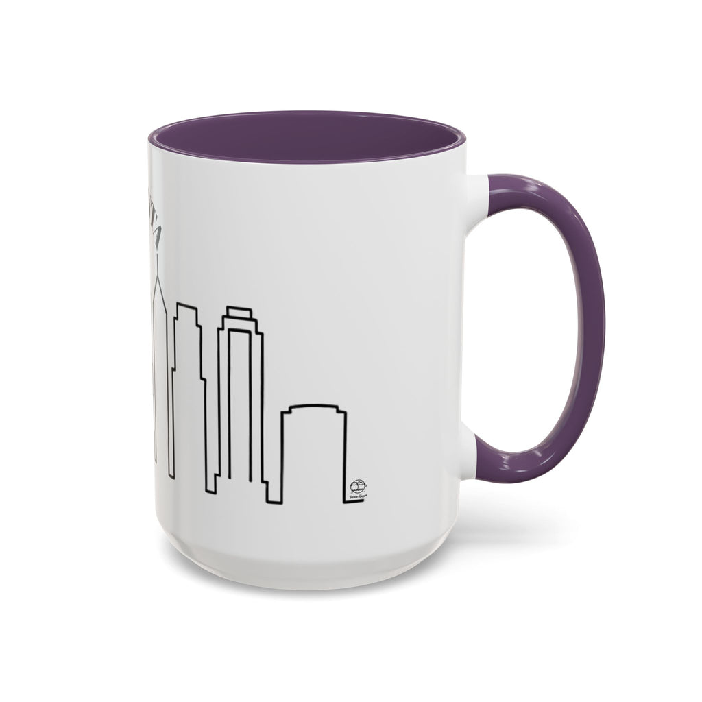 Atlanta Skyline Mug | City Outline Coffee Cup, Black Accent