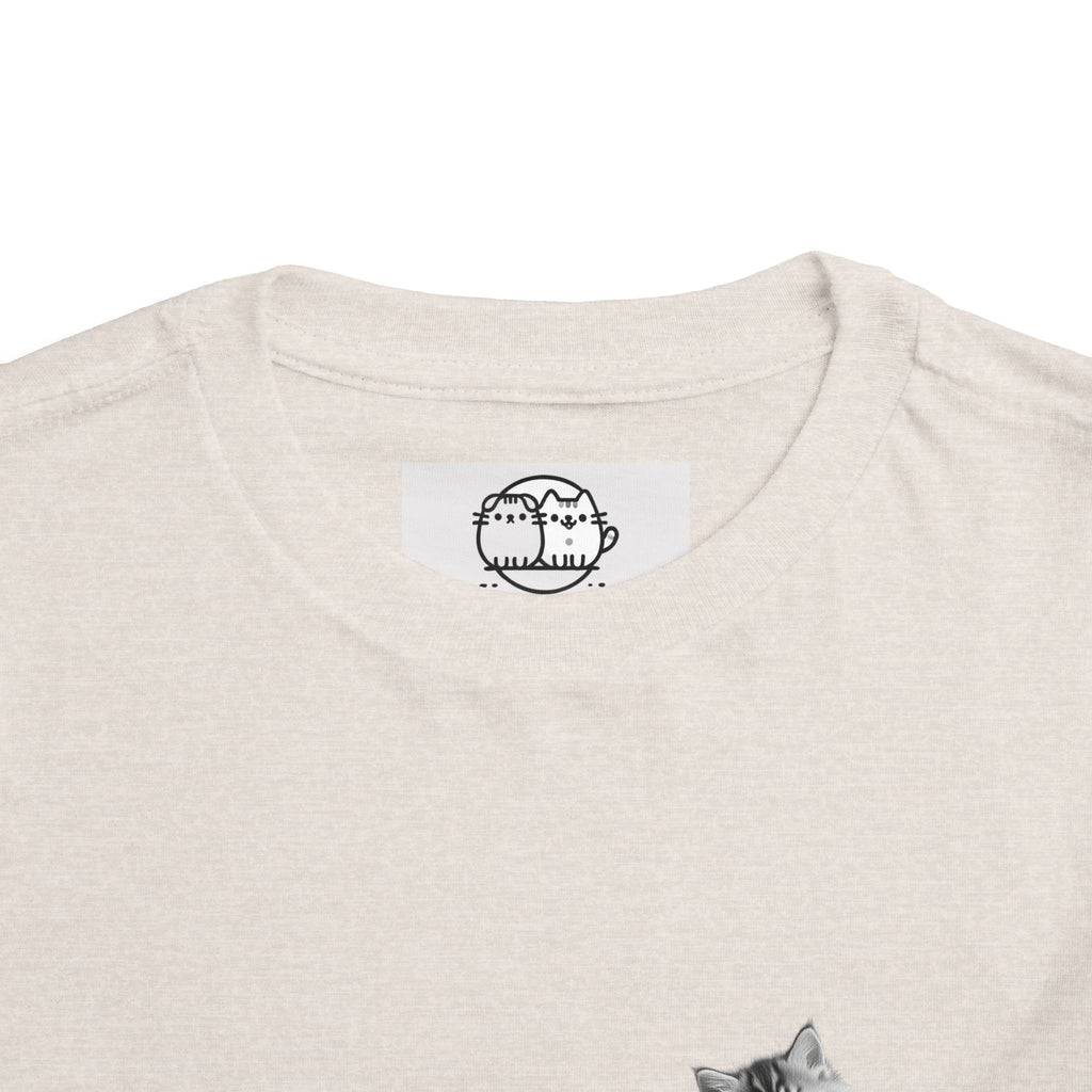 Tiny Tabby  Kitten toddler tee | Cute Cat Illustration- Sage Collection- Bestie Best Collection