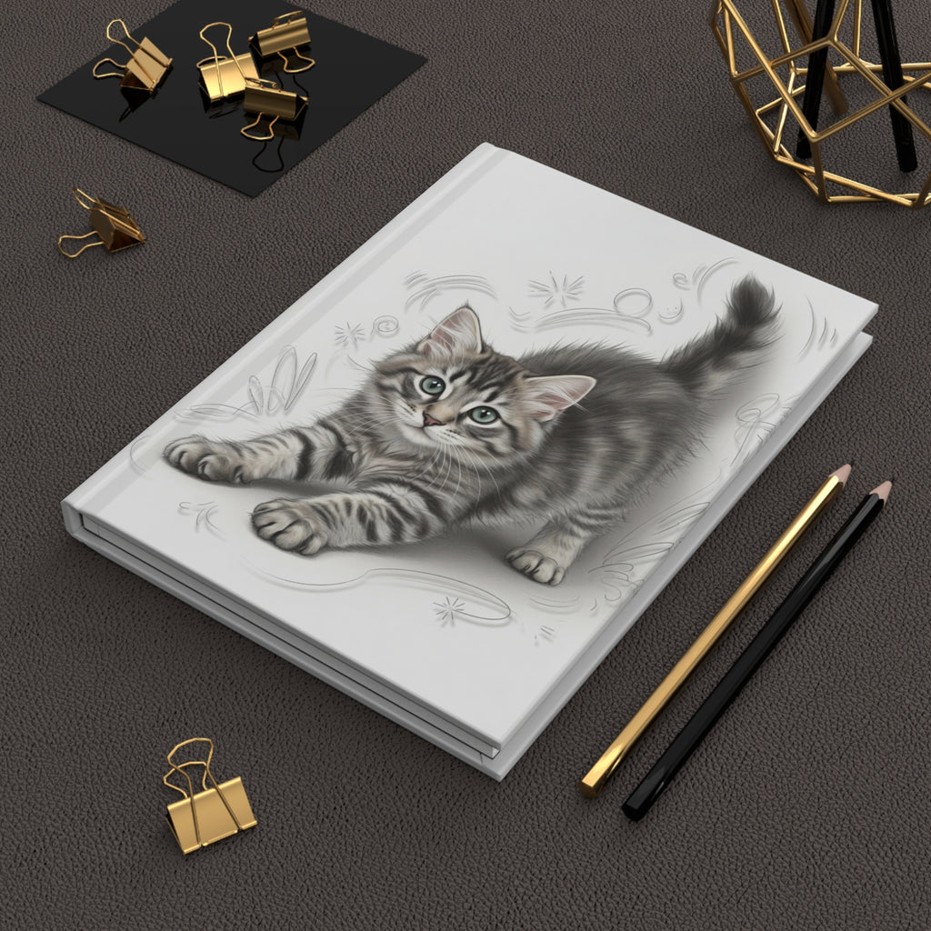 Playful Kitten Hardcover Journal | Lined Notebook Carmen Collection
