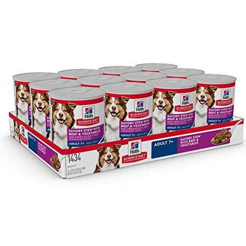 Hill'S Science Diet Wet Dog Food Adult 7+ Stew Beef 12.8 Oz 12 Pack
