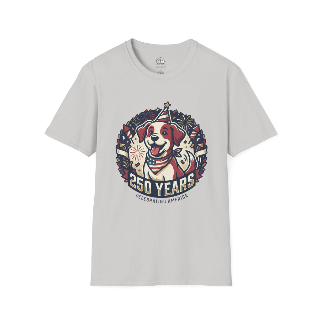 Patriotic Party Dog T-Shirt | 250 Years Celebration Tee
