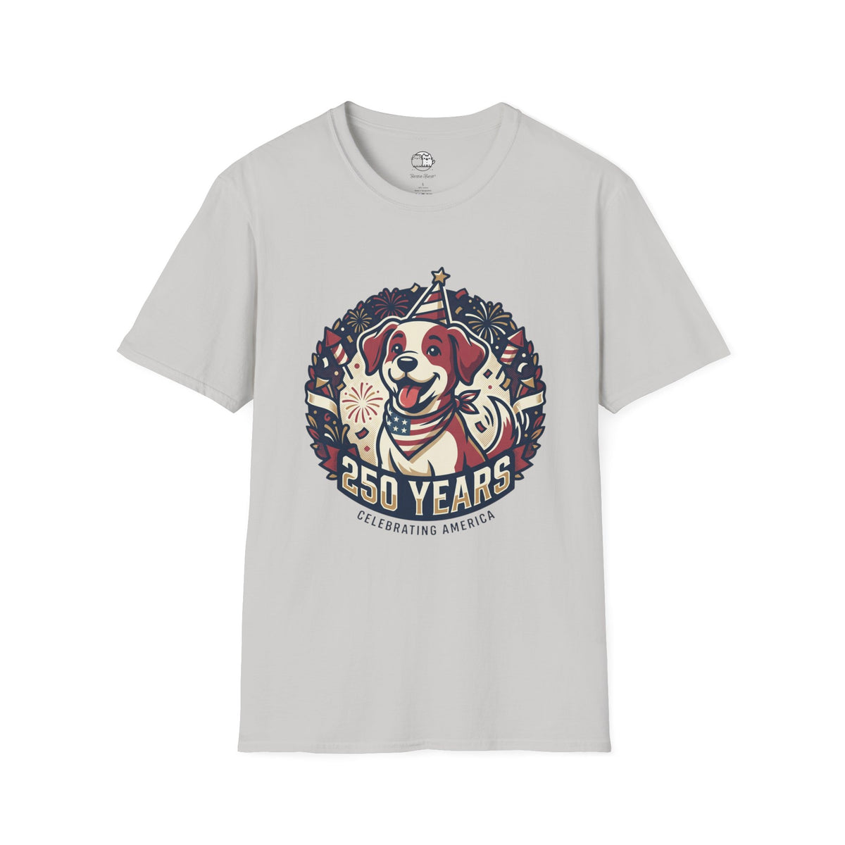 Patriotic Party Dog T-Shirt | 250 Years Celebration Tee