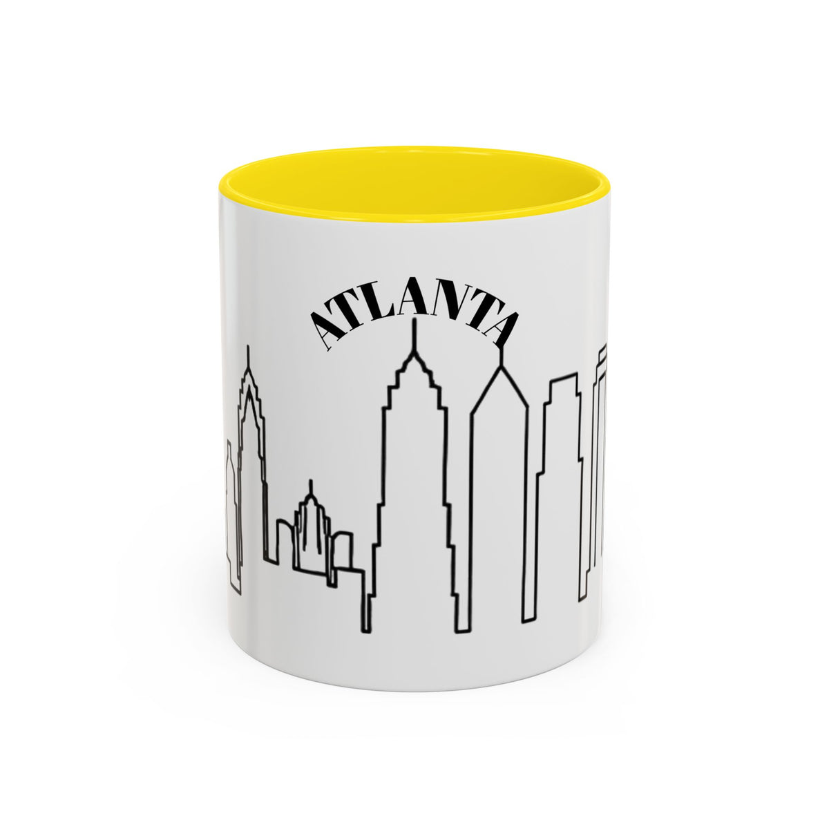 Atlanta Skyline Mug | City Outline Coffee Cup, Black Accent