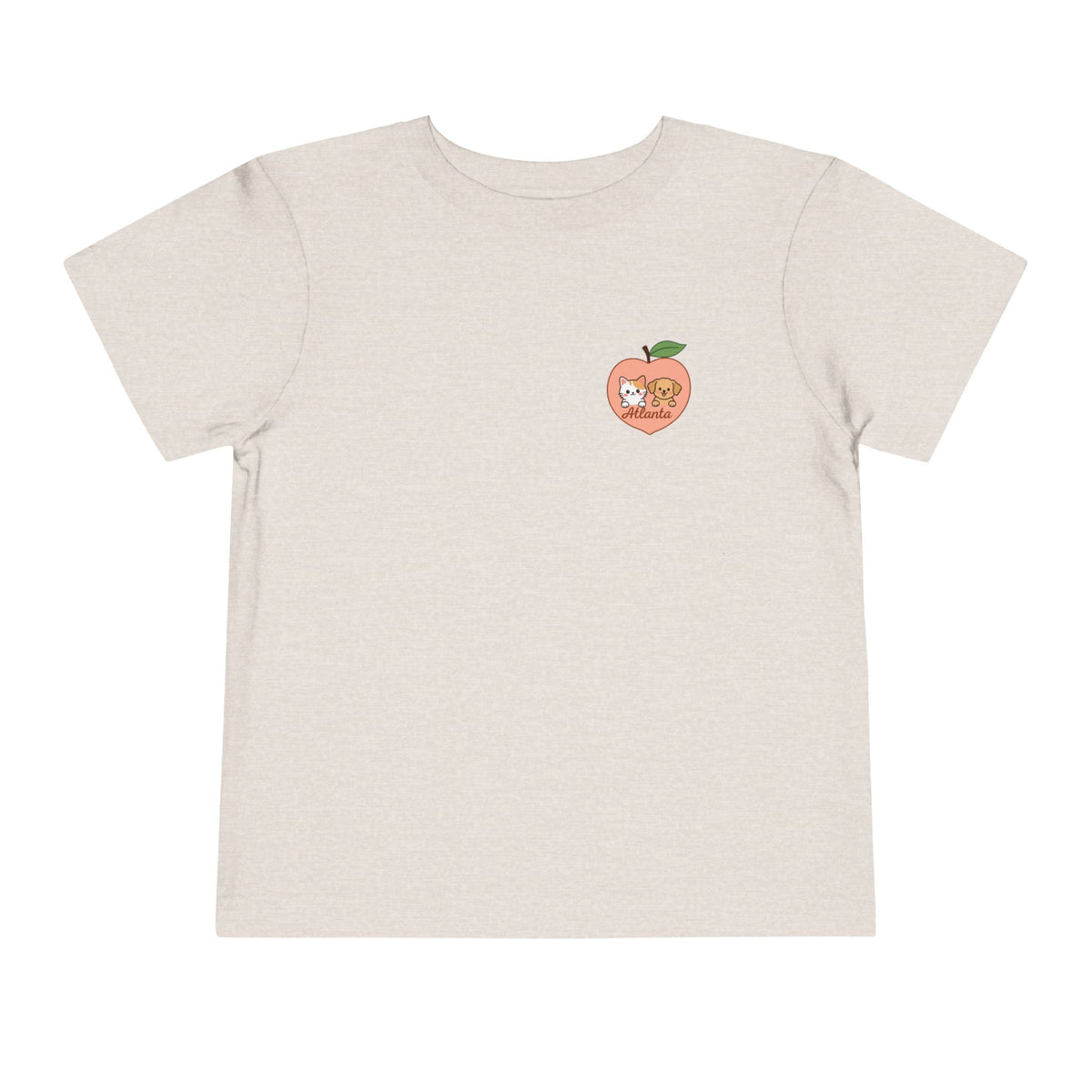 Peach Pocket Friends Toddler Tee | Cute Fruit Illustration