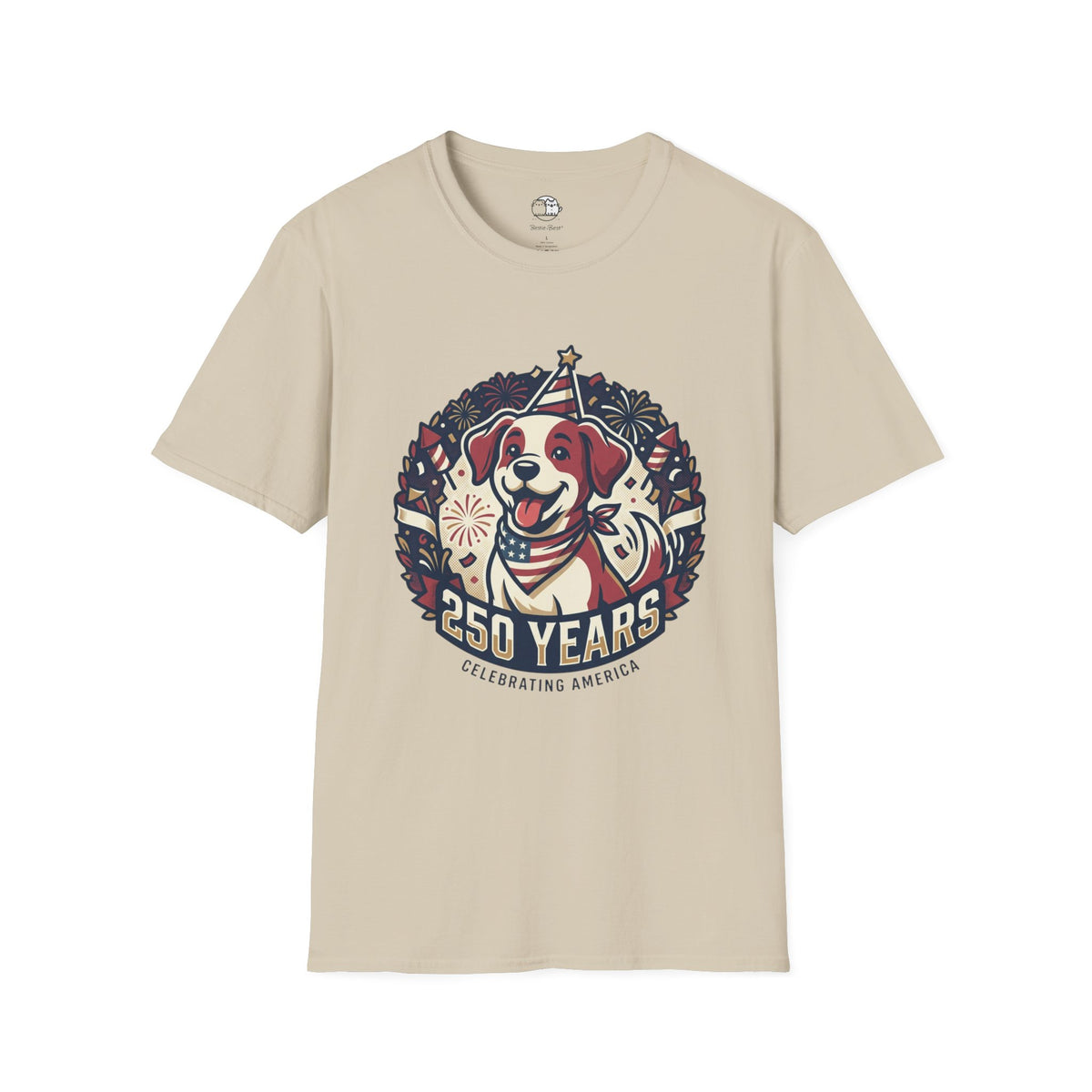 Patriotic Party Dog T-Shirt | 250 Years Celebration Tee