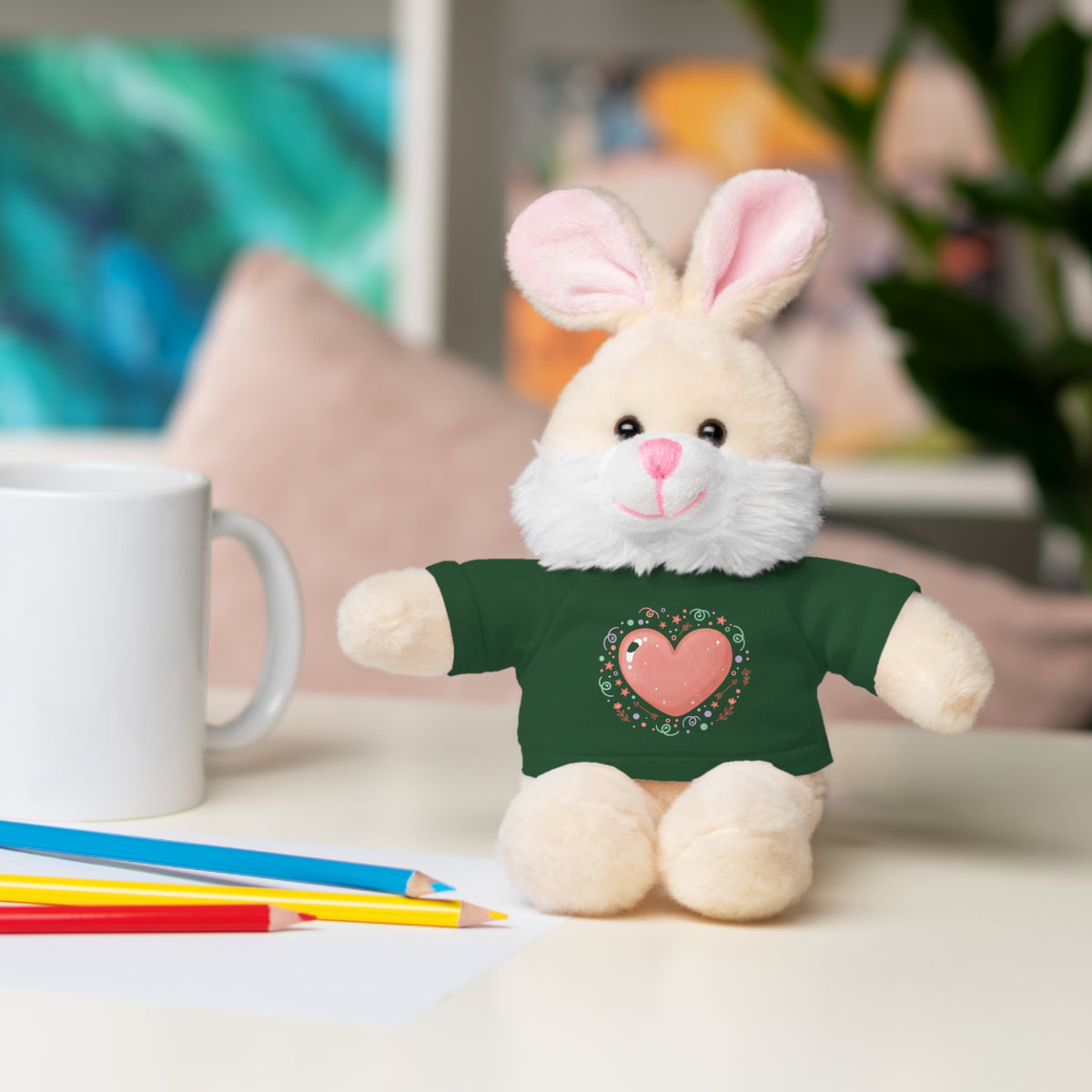 Plush Companion with Heart Stuffed Animals with Tee
