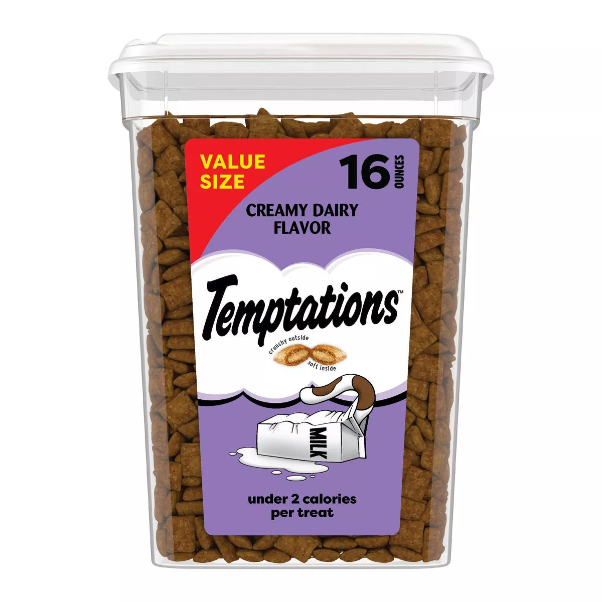 Temptations Creamy Milk Crunchy Cat Treats