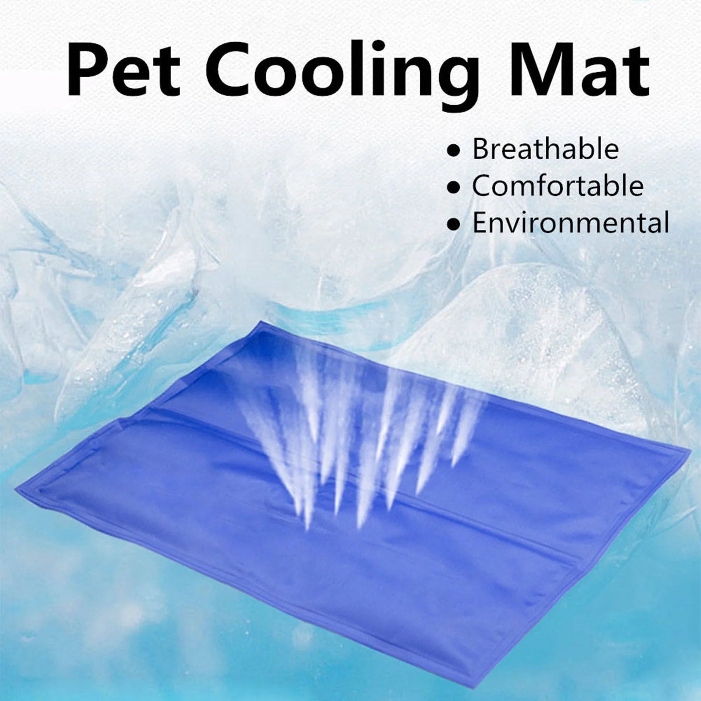 Dog Cooling Mat Pet Cooling Bed Mat for Dog Cat Waterproof Summer Indoor Cooling Pad for Small Medium Large Dogs M (25×20")