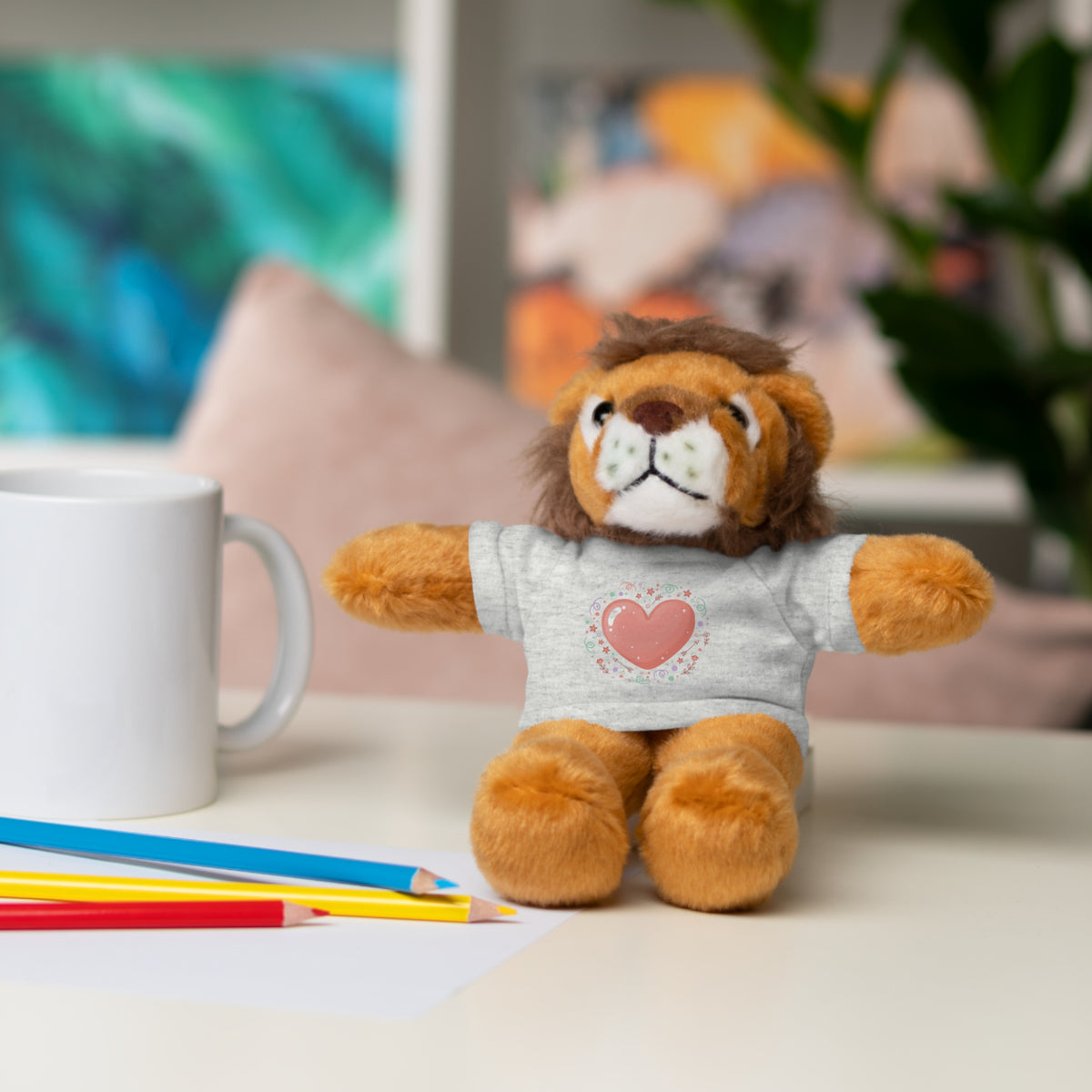 Plush Companion with Heart Stuffed Animals with Tee