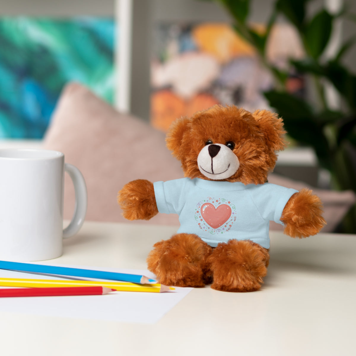 Plush Companion with Heart Stuffed Animals with Tee