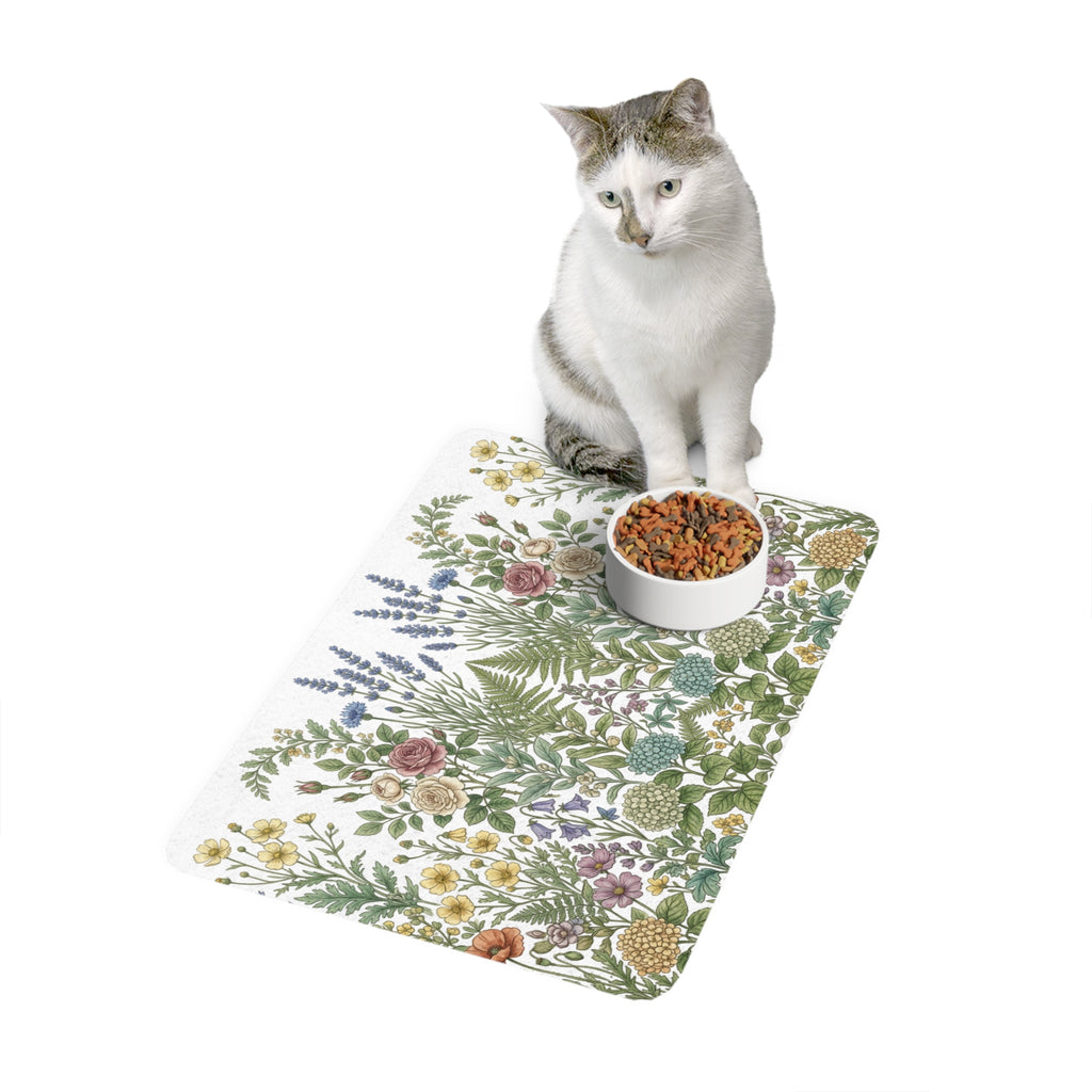 Wildflower Garden Pet Food Mat- Poppy Bestie Best Collection