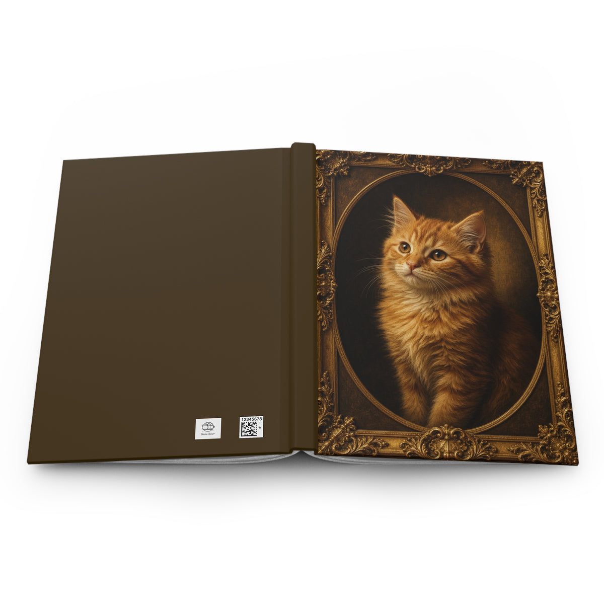 Regal Orange Tabby Portrait Hardcover Journal | Lined Notebook- Vincent Bestie Best Collection