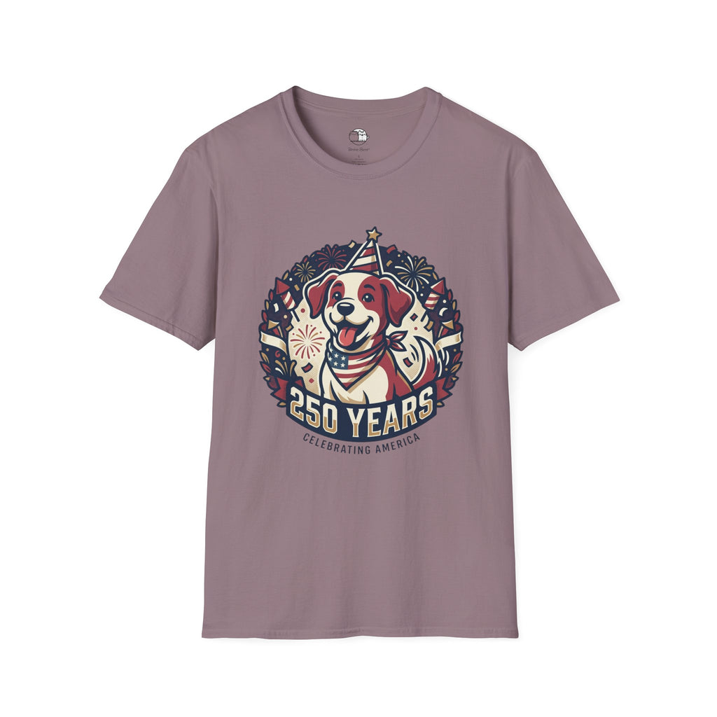 Patriotic Party Dog T-Shirt | 250 Years Celebration Tee