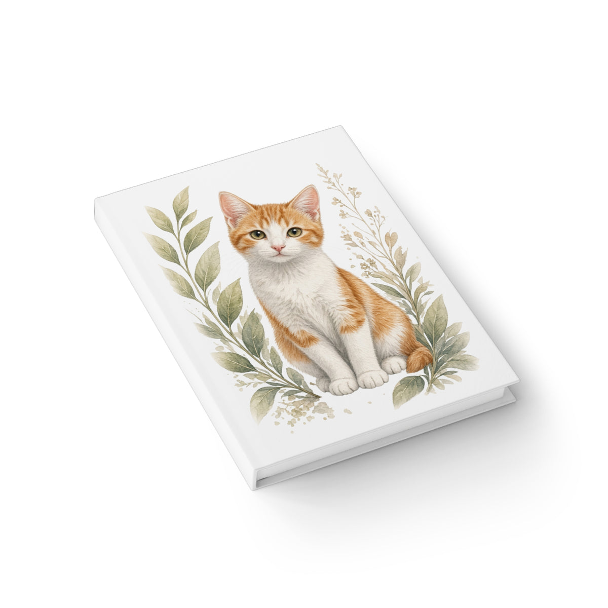 Orange Tabby Kitten Floral Journal | Blank Notebook, Cute Kitten Cover-Vincent Bestie Best Collection