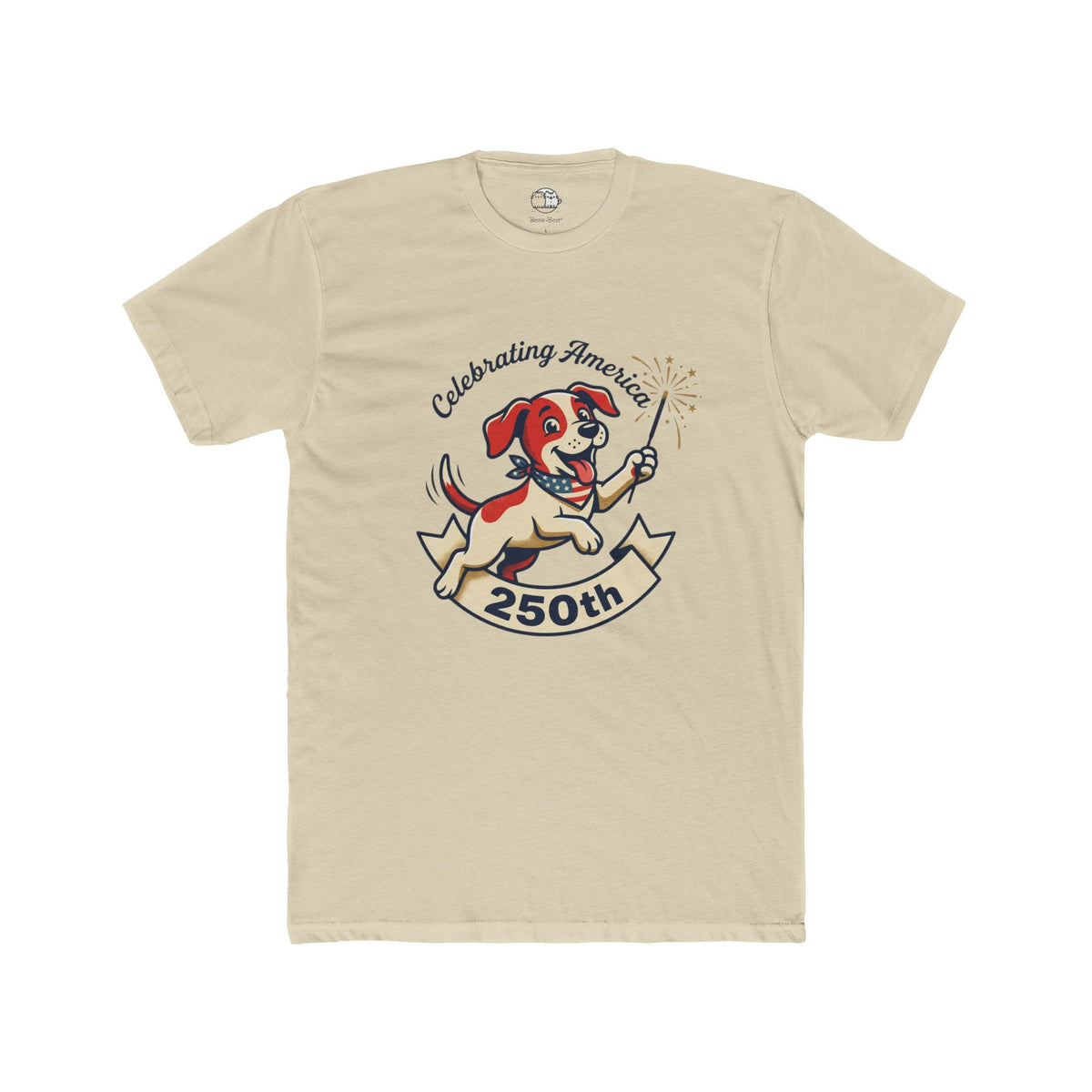 Patriotic Dog Mascot 250th Tee | Celebrating America T-Shirt