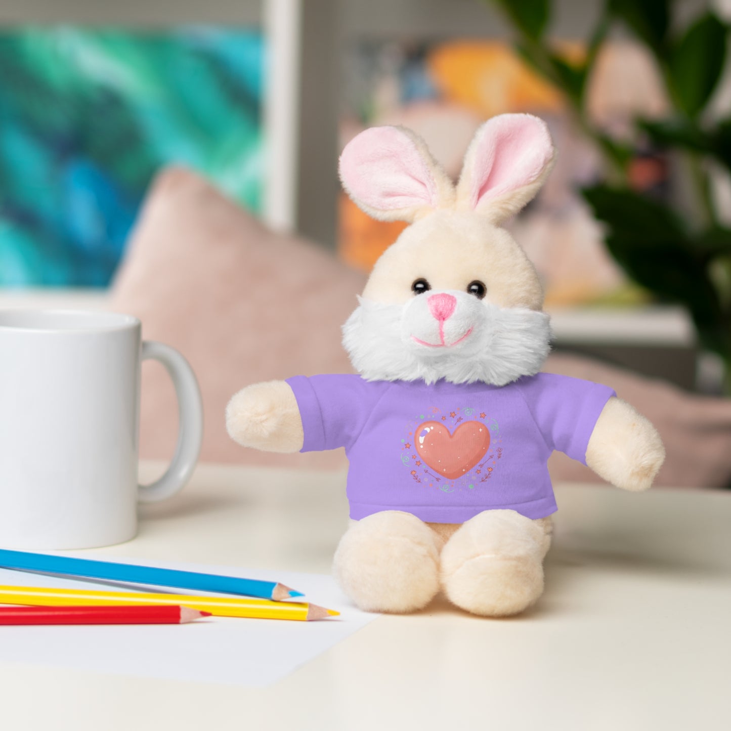 Plush Companion with Heart Stuffed Animals with Tee