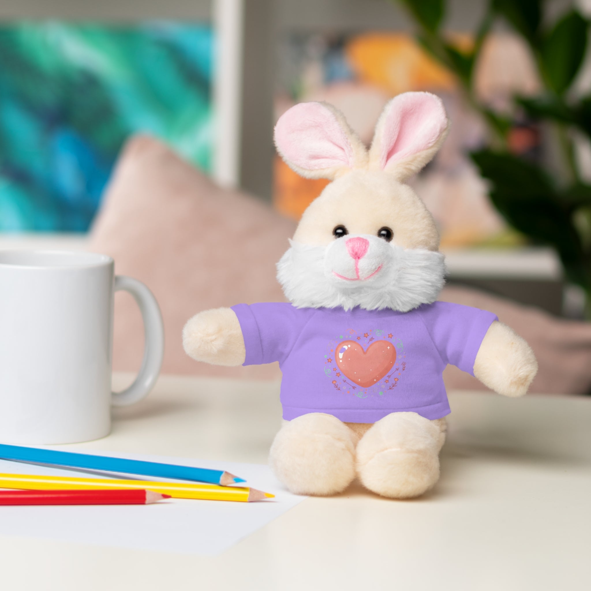 Plush Companion with Heart Stuffed Animals with Tee